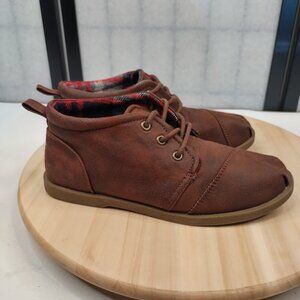 BOBS Skechers Chill Luxe Drifting Brown Lace-up Ankle Booties Women US 7